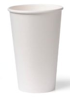 HOT DRINK PAPER CUPS krt 90mm 16oz/450ml WIT 156655