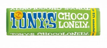 TONY'S CHOCOLONELY REEP PUUR AMANDEL ZEEZOUT