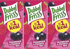 DUBBELFRISSS FRAMBOOS/ CRANBERRY 1 KCAL  MULTIPACKS 5X6